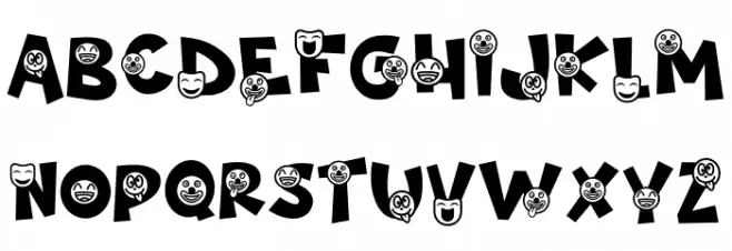 Night Clown Funny 字体 大写