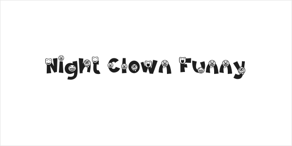 Night Clown Funny Logo