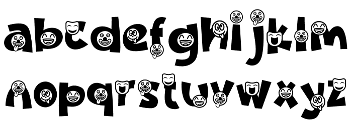 Night Clown Funny Font LOWERCASE