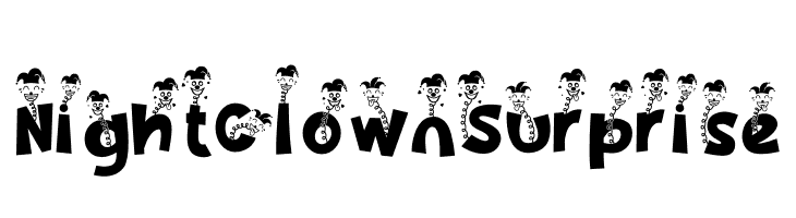 Night Clown Surprise  Frei Schriftart Herunterladen