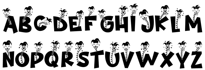 Night Clown Surprise Font UPPERCASE