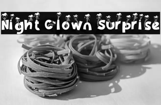 Night Clown Surprise Caratteri examples