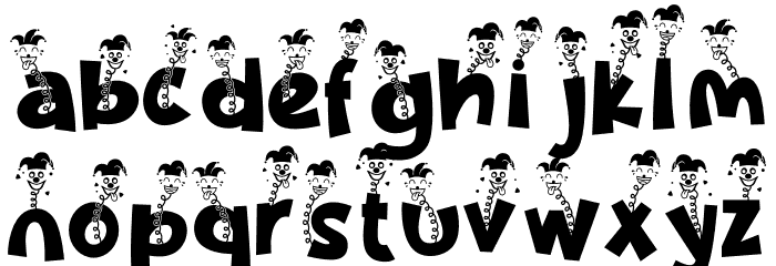 Night Clown Surprise Font LOWERCASE