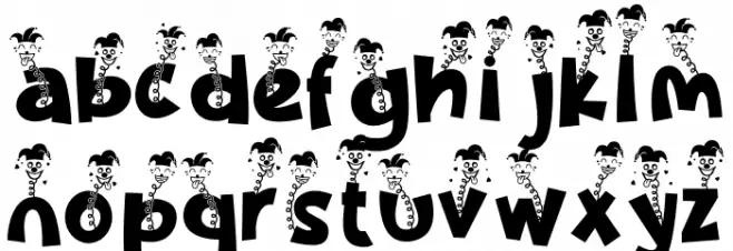 Night Clown Surprise 字体 小写