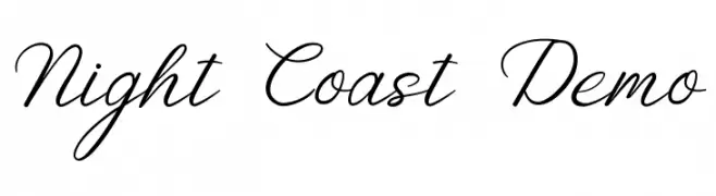 Night Coast Demo  नि: शुल्क फ़ॉन्ट्स डाउनलोड