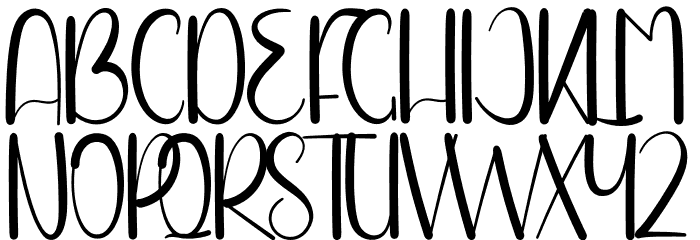 Night December Font UPPERCASE