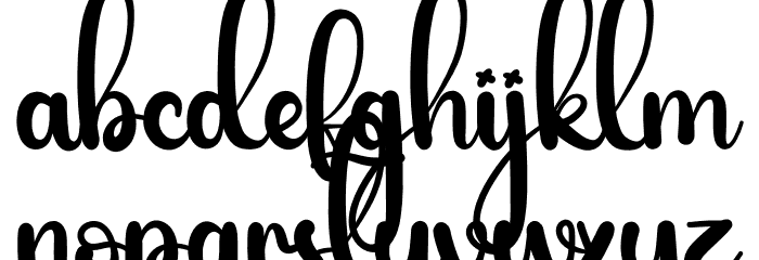 Night December Font LOWERCASE