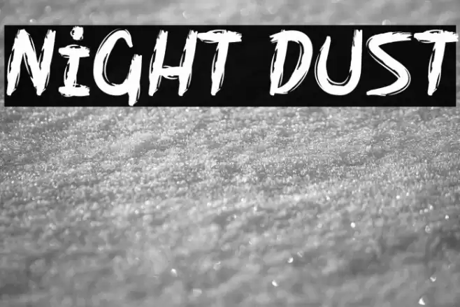 Night Dust Font examples
