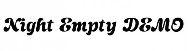 Night Empty DEMO  フリーフォントのダウンロード