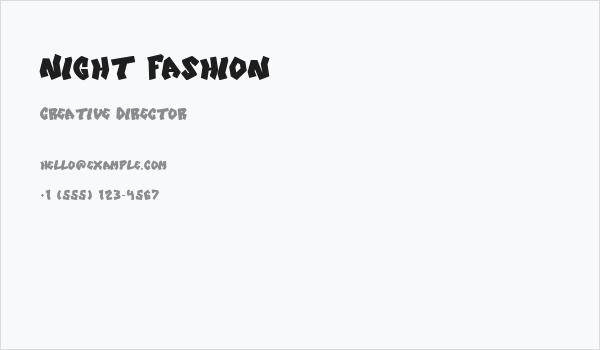 Night Fashion Business Card