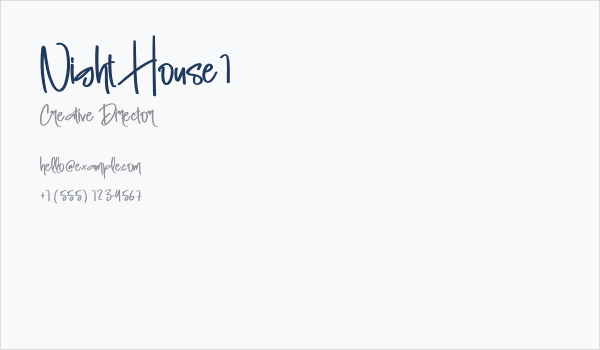 Night House1 Business Card