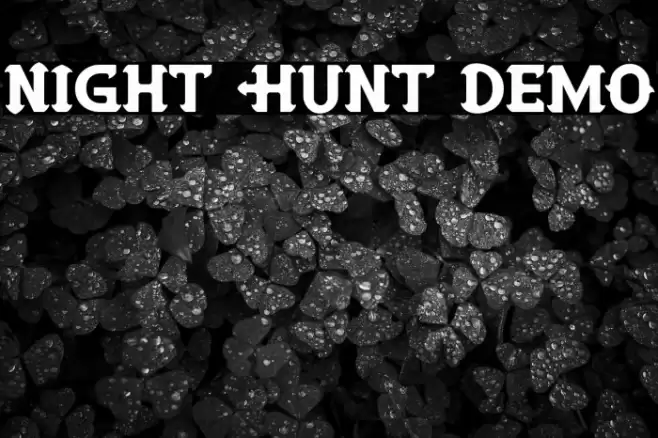 Night Hunt Demo Font examples