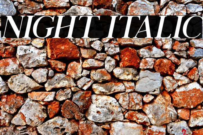 Night Italic Example 1