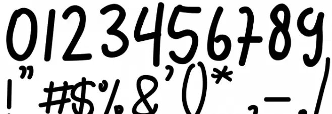 Night Light Font OTHER CHARS