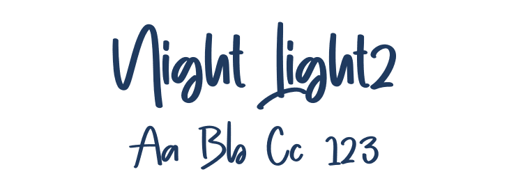 Night Light2 Font Preview