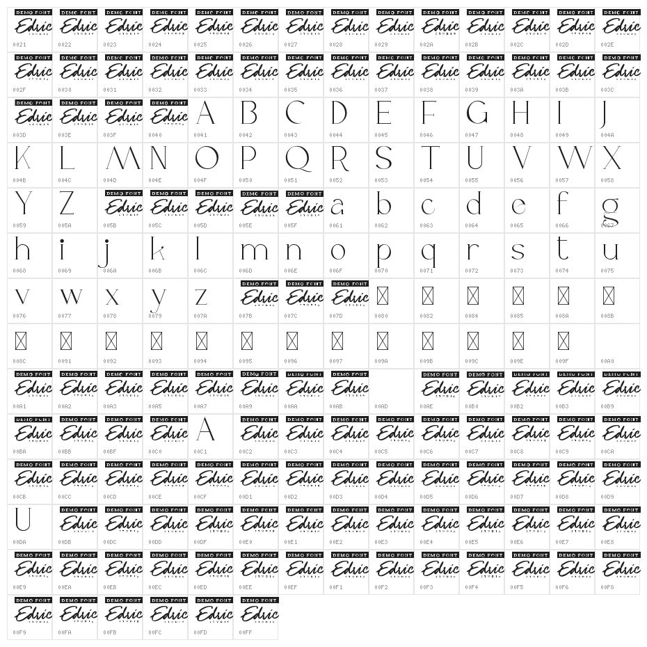 Night Lover Demo Character Map