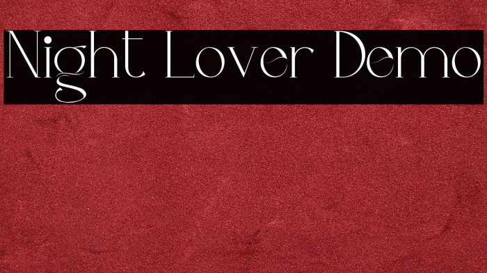 Night Lover Demo Example 1