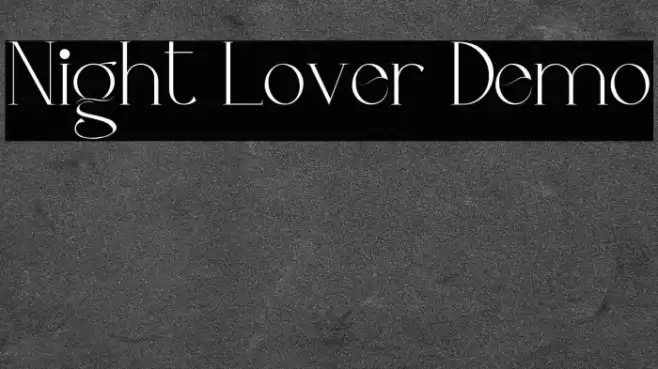 Night Lover Demo Font examples