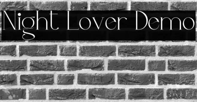 Night Lover Demo Font examples