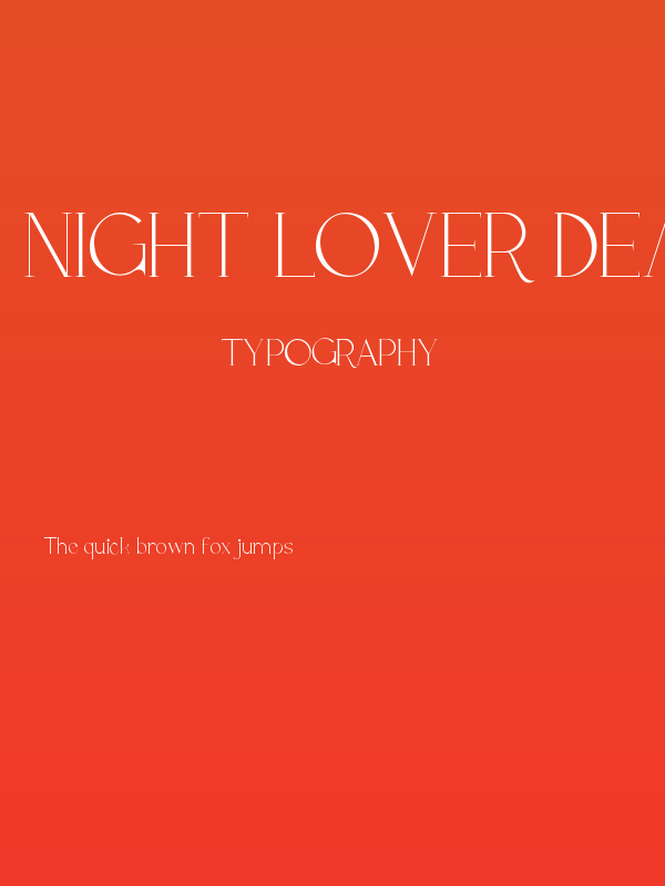 Night Lover Demo Poster