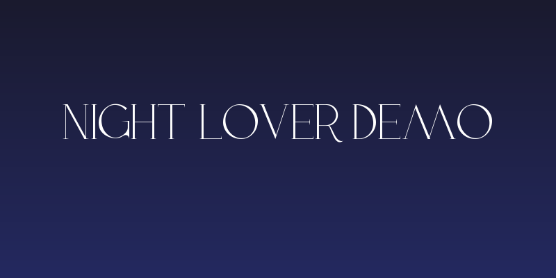 Night Lover Demo Social Header