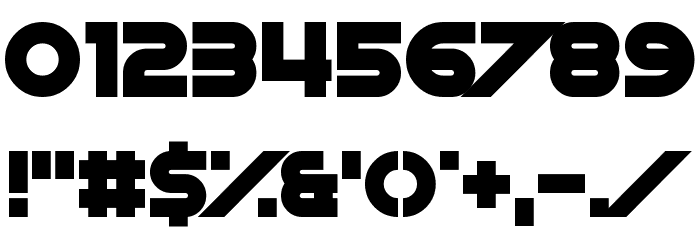 Night Machine フォント その他の文字