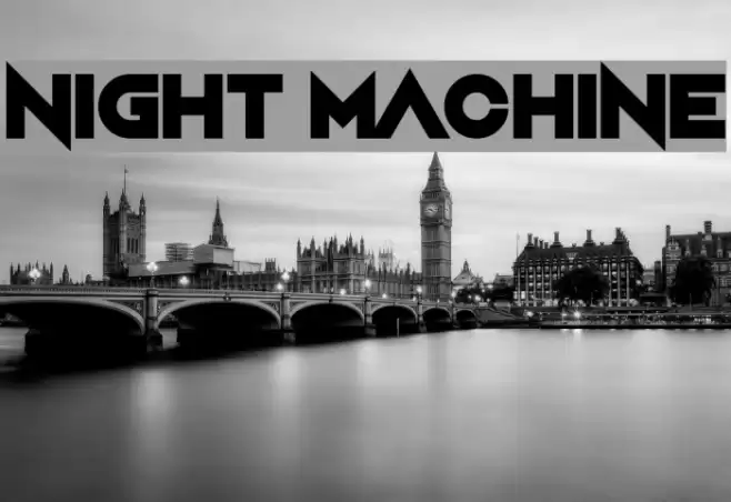 Night Machine Font examples