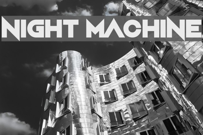 Night Machine フォント examples