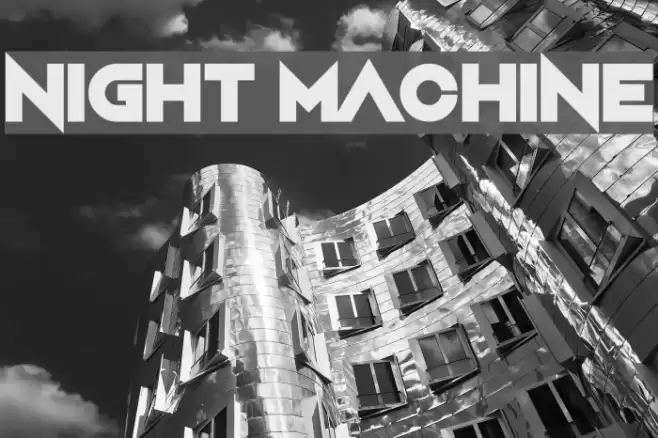 Night Machine Font examples