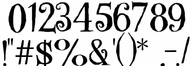 Night Mare Font OTHER CHARS