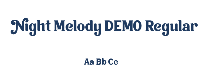 Night Melody DEMO Regular Font Preview