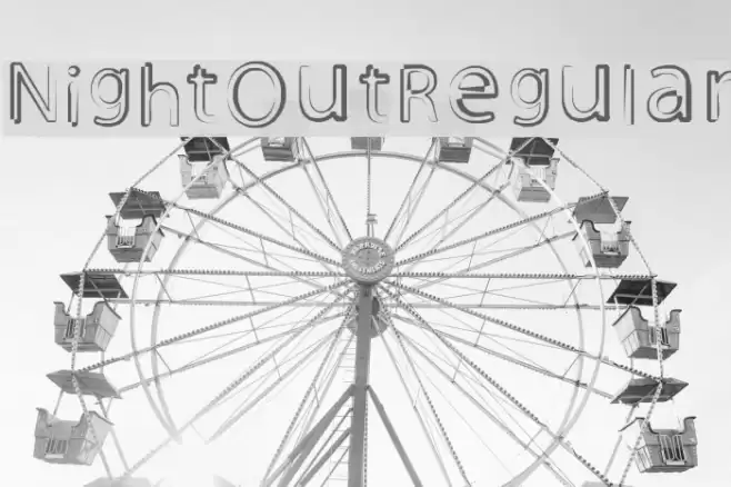 Night Out Regular Font examples