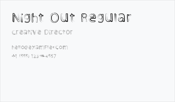 Night Out Regular Business Card