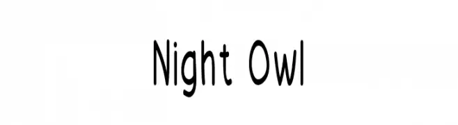 Night Owl  Frei Schriftart Herunterladen