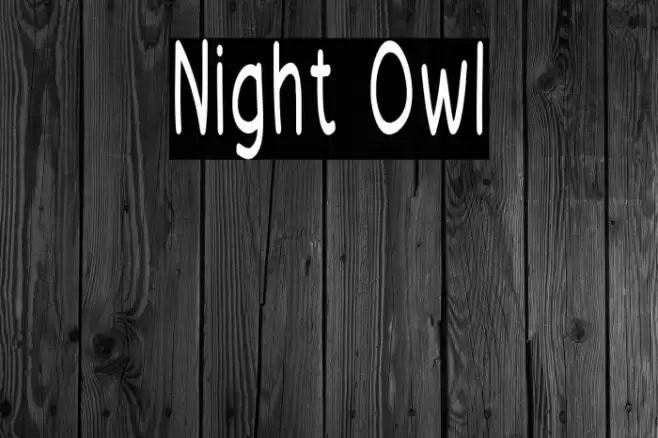 Night Owl Font examples