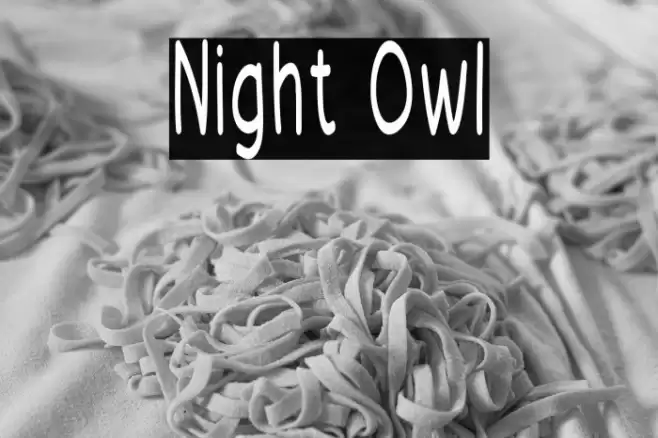 Night Owl Font examples
