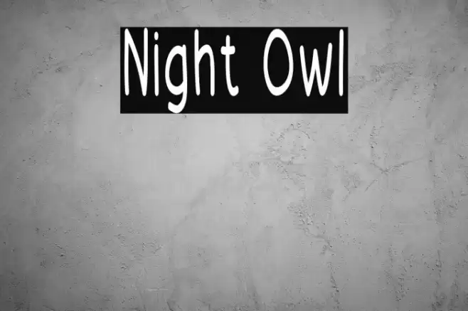Night Owl Font examples