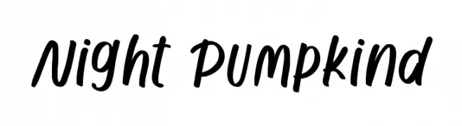 Night Pumpkind Schriftart