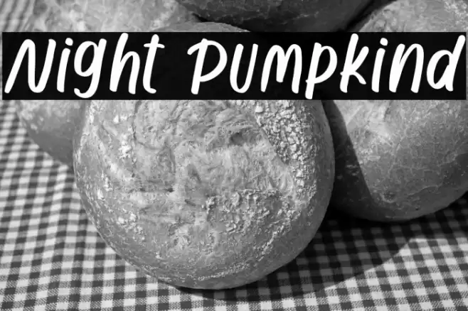 Night Pumpkind Schriftart examples
