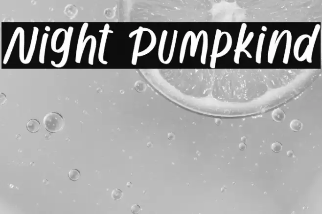 Night Pumpkind Schriftart examples