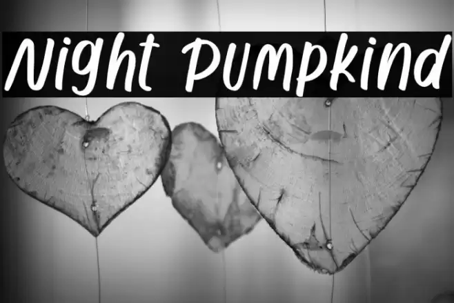 Night Pumpkind Schriftart examples