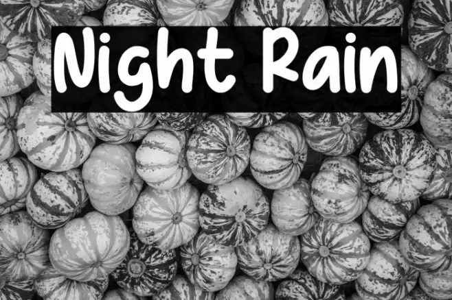 Night Rain Caratteri examples