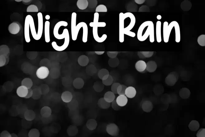 Night Rain Caratteri examples