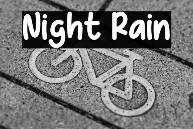 Night Rain Caratteri examples