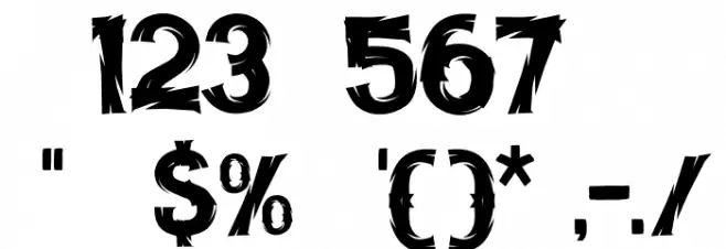 Night Rumble Font OTHER CHARS