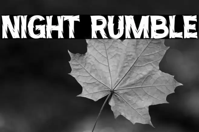 Night Rumble Font examples