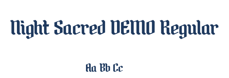Night Sacred DEMO Regular Font Preview