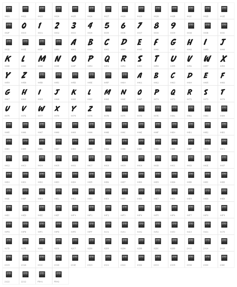 Night Shift Character Map