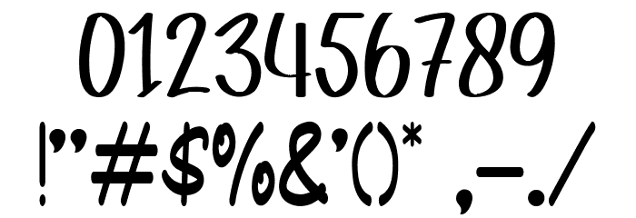 Night Sky Font OTHER CHARS