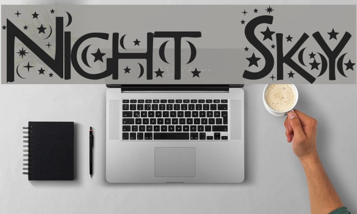 Night Sky Font examples